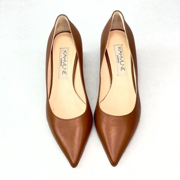 Kahmune London Shoes - Brand New KAHMUNE London Becky Pump Tan Pointed Stiletto Heels Sz 4
